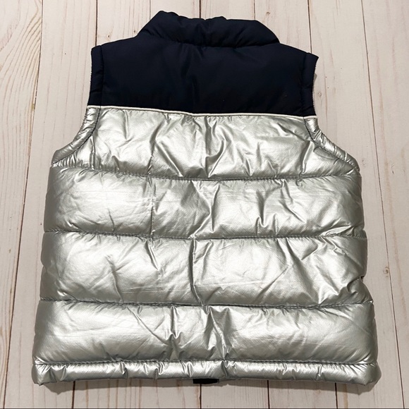 GYMBOREE Navy and Metallic Silver Vest Size 6-12m - Picture 4 of 4